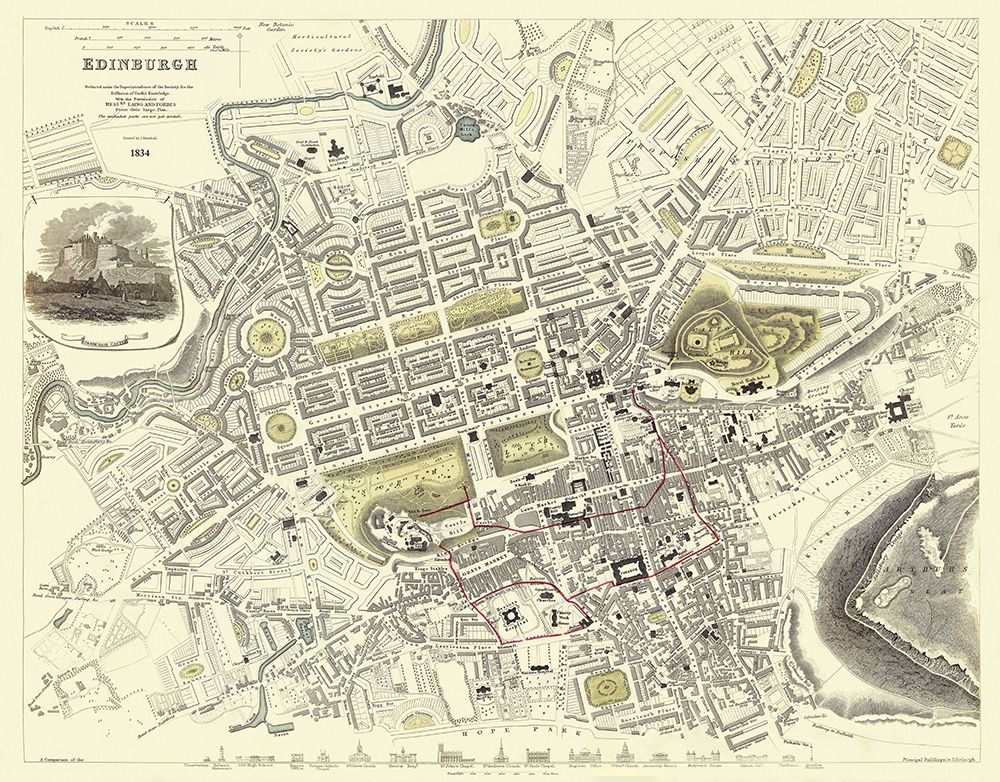 Edinburgh Scotland Great Britain - Chapman 1834 art print by Chapman for $57.95 CAD