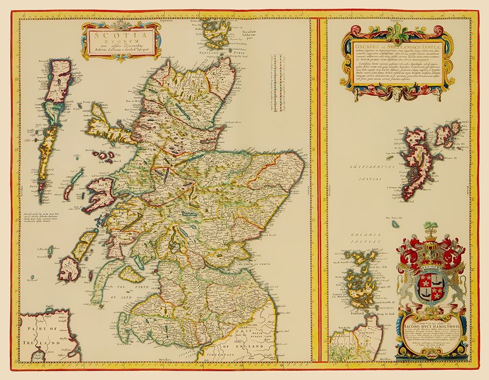 Great Britain Scotland - Blaeu 1654 art print by Blaeu for $57.95 CAD