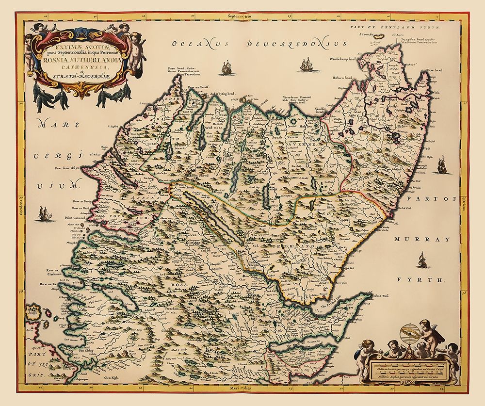 North Great Britain Scotland - Blaeu 1654 art print by Blaeu for $57.95 CAD