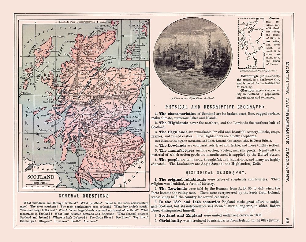 Scotland - Monteith 1882 art print by Monteith for $57.95 CAD