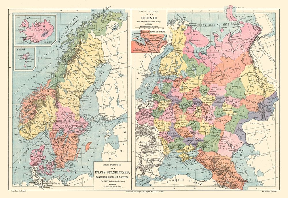 Political Scandinavia Russia Sweden Norway Denmark art print by Drioux for $57.95 CAD
