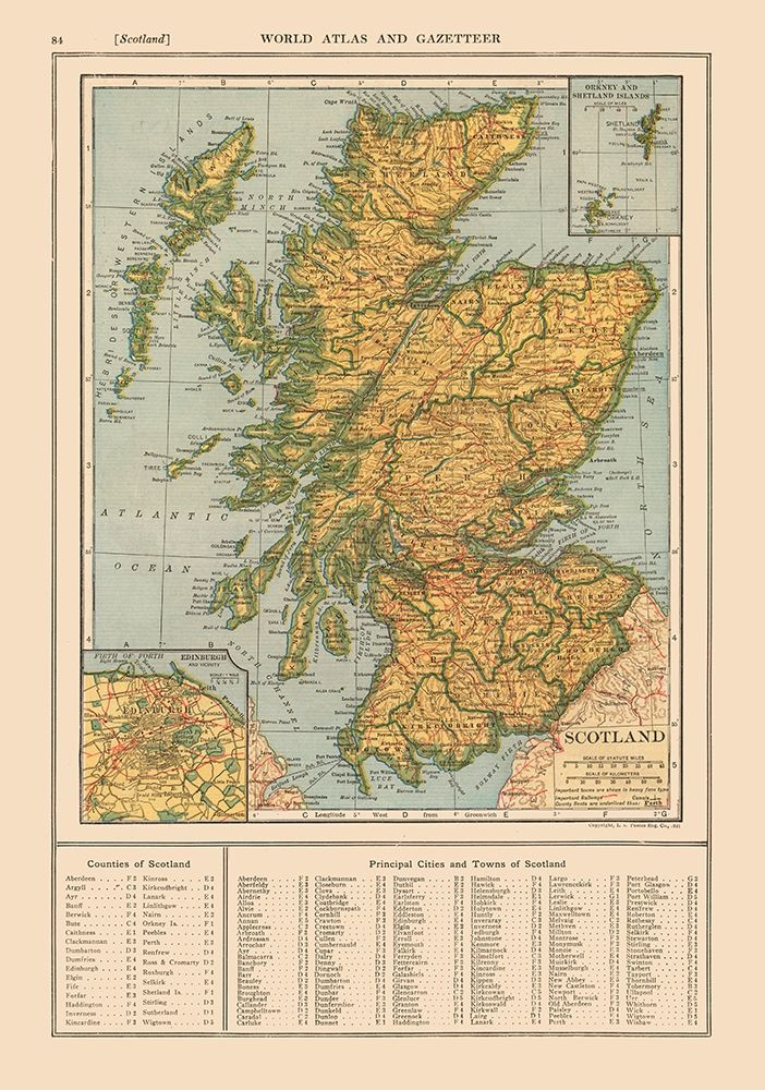 Scotland - Reynold 1921 art print by Reynold for $57.95 CAD
