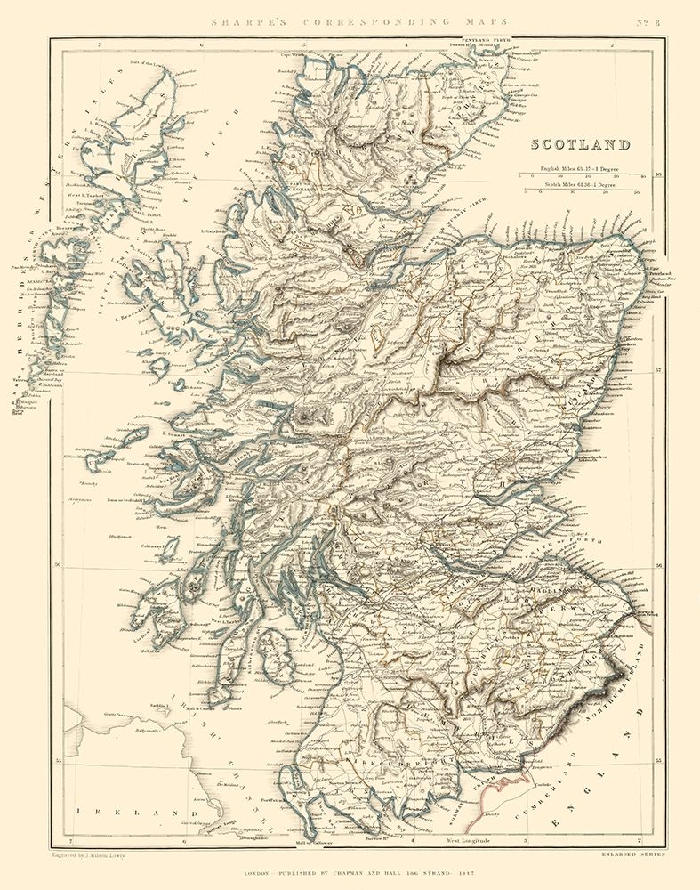 Scotland - Chapman 1847 art print by Chapman for $57.95 CAD