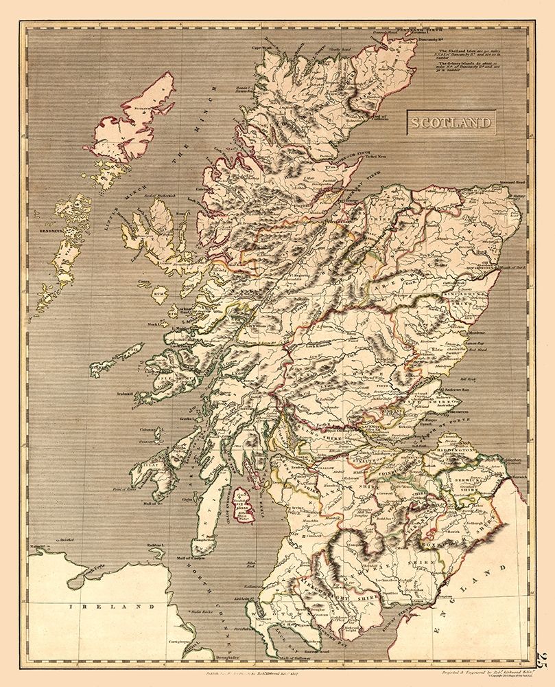 Scotland - Kirkwood 1817 art print by Kirkwood for $57.95 CAD