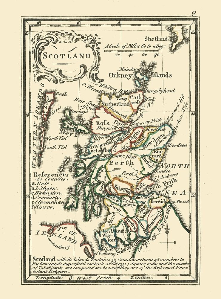Scotland - Small Scale - Old Regions art print by Unknown for $57.95 CAD