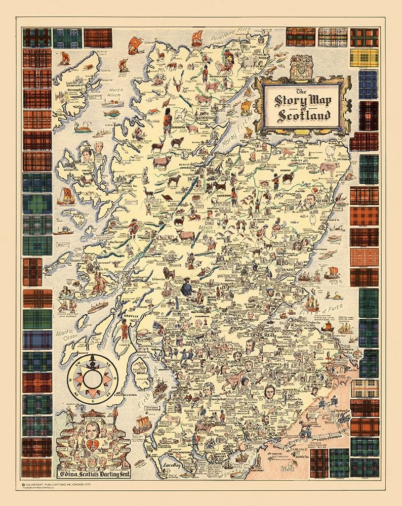 Scotland Story - Colortext 1935 art print by Colortext Publications for $57.95 CAD