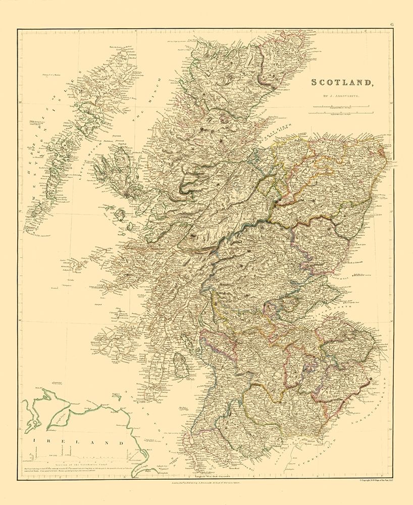 Scotland - Arrowsmith 1834 art print by Arrowsmith for $57.95 CAD