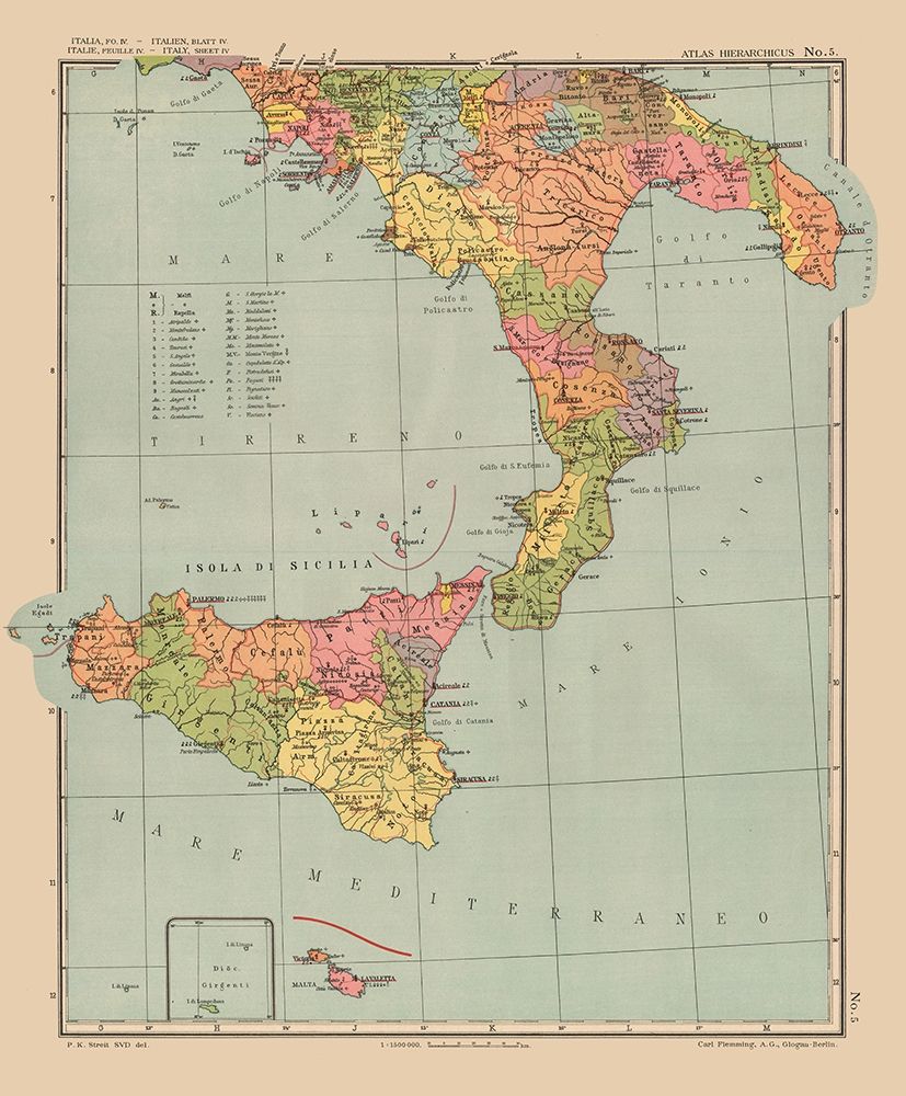 Europe Sicily Italy - Streit 1913 art print by Streit for $57.95 CAD