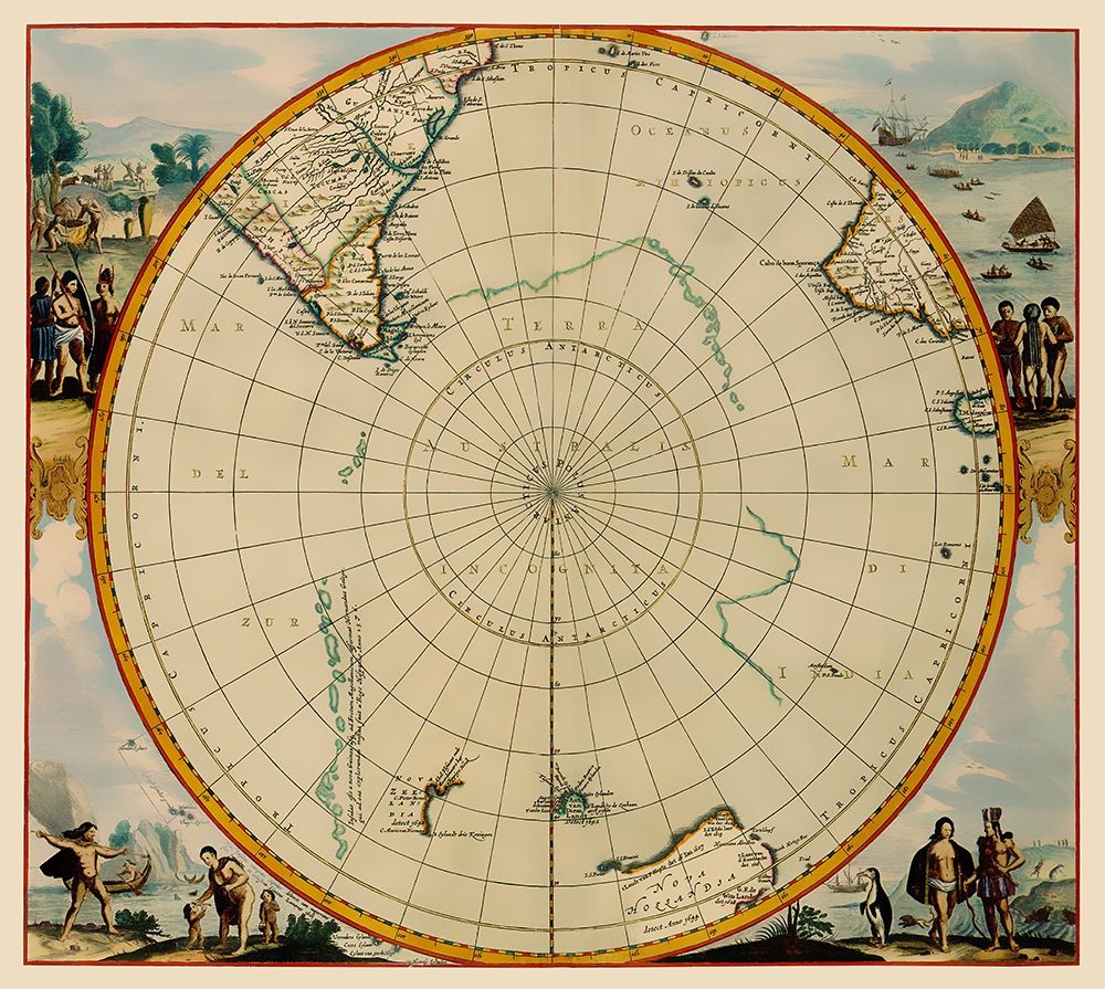 South Polar Region - Jansson 1670 art print by Jansson for $57.95 CAD