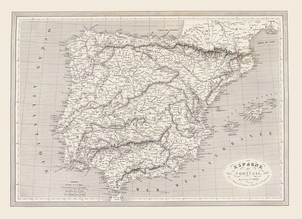 Spain Portugal - Monin 1837 art print by Monin for $57.95 CAD