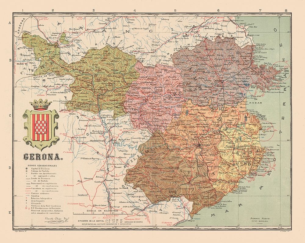 Girona Spain Europe - Martin 1900 art print by Martin for $57.95 CAD