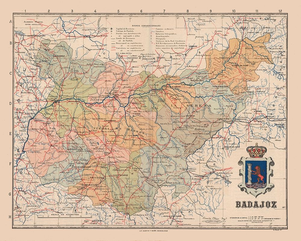 Badajoz Spain Europe - Martin 1911 art print by Martin for $57.95 CAD