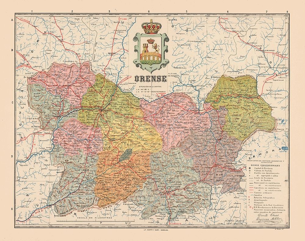 Ourense Spain Europe - Martin 1911 art print by Martin for $57.95 CAD