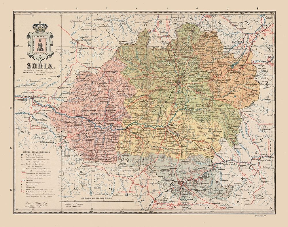 Soria Spain Europe - Martin 1911 art print by Martin for $57.95 CAD