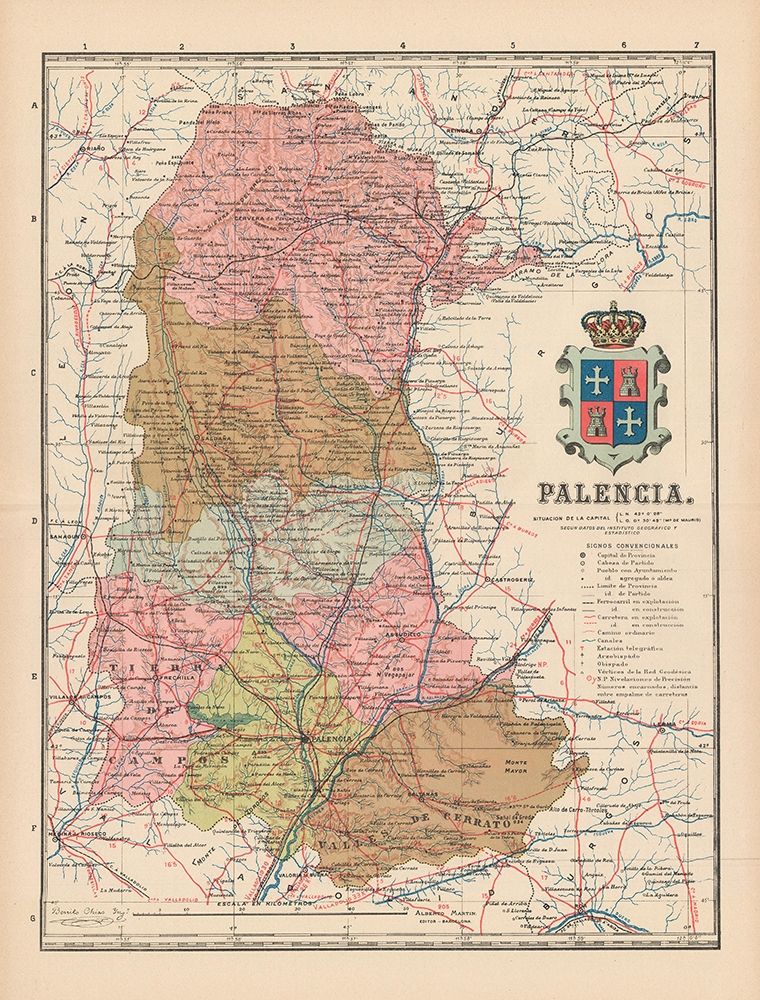 Palencia Spain Europe - Martin 1911 art print by Martin for $57.95 CAD