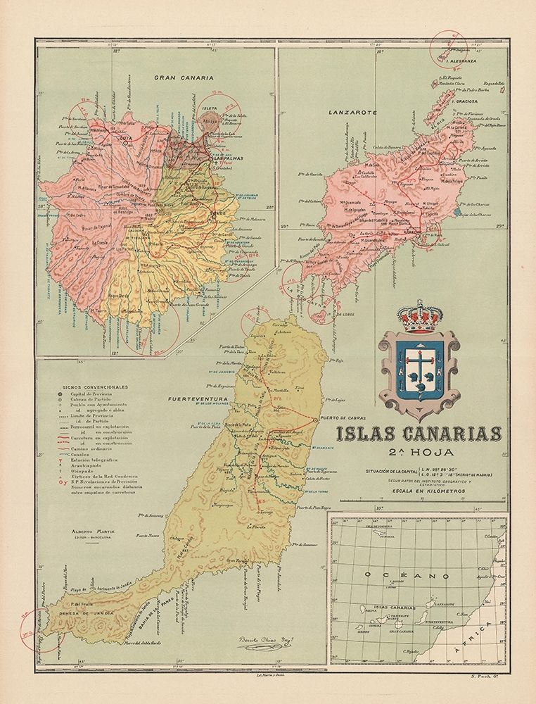 Canary Islands Spain Europe - Martin 1911 art print by Martin for $57.95 CAD