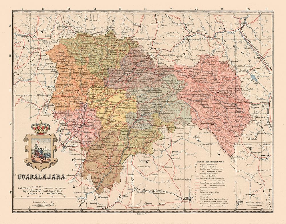 Guadalajara Spain Europe - Martin 1911 art print by Martin for $57.95 CAD