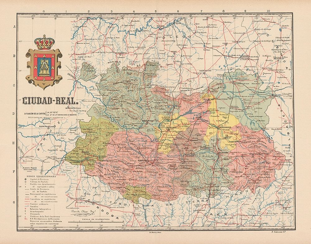 Ciudad Real Spain Europe - Martin 1911 art print by Martin for $57.95 CAD