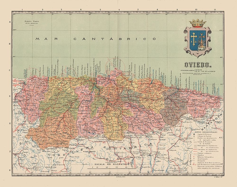 Oviedo Spain Europe - Martin 1911 art print by Martin for $57.95 CAD