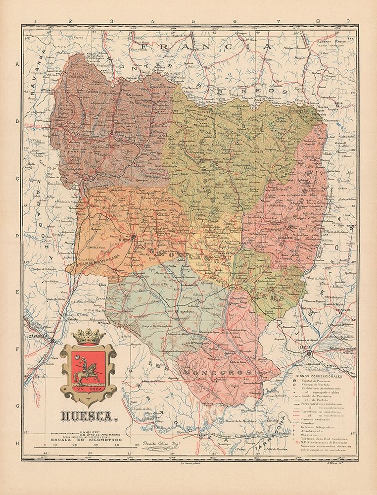 Huesca Spain Europe - Martin 1911 art print by Martin for $57.95 CAD