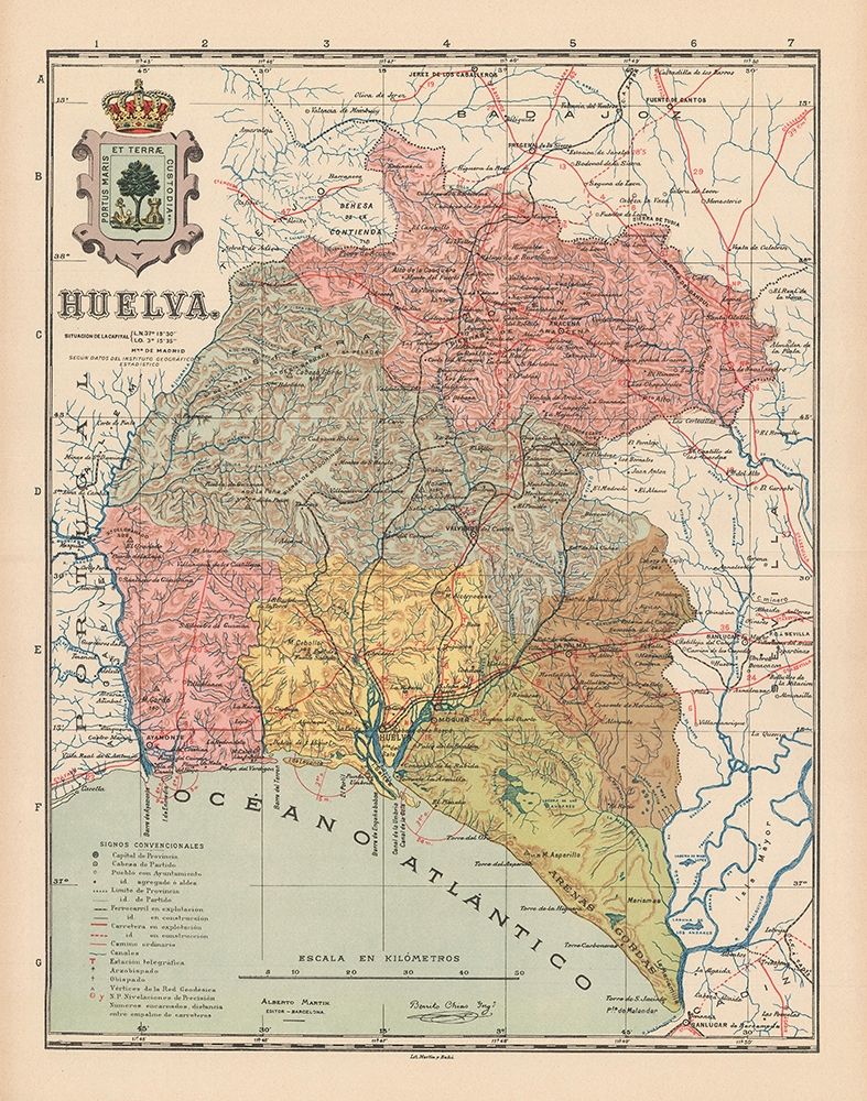 Huelva Spain Europe - Martin 1911 art print by Martin for $57.95 CAD