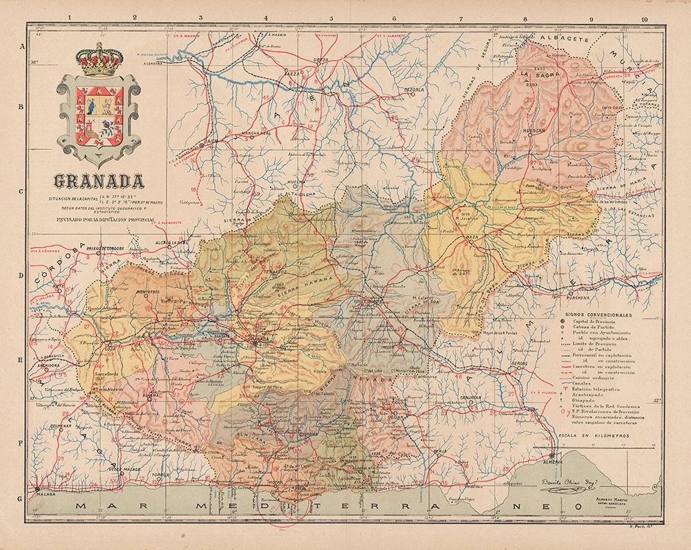 Granada Spain Europe - Martin 1911 art print by Martin for $57.95 CAD