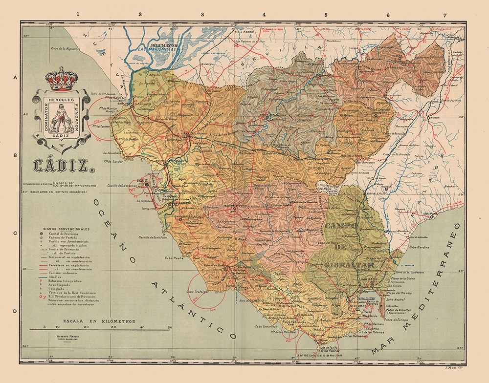 Cadiz Spain Europe - Martin 1911 art print by Martin for $57.95 CAD