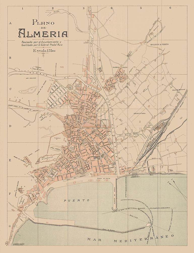Almeria Spain Europe - Martin 1897 art print by Martin for $57.95 CAD