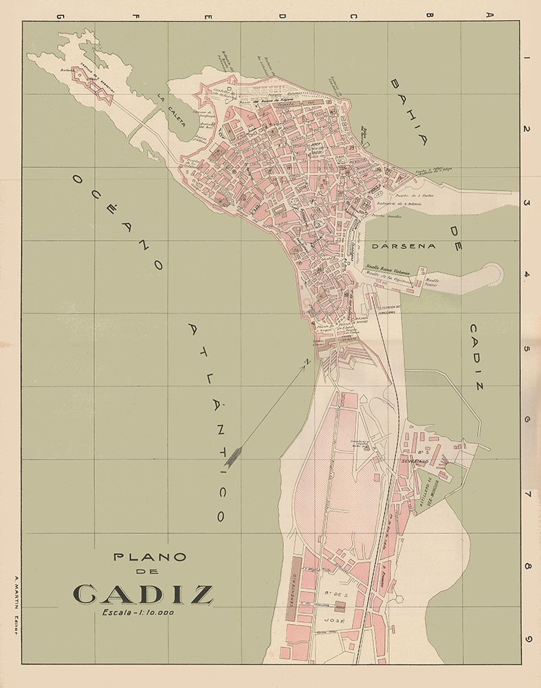 Cadiz Spain Europe - Martin 1920 art print by Martin for $57.95 CAD