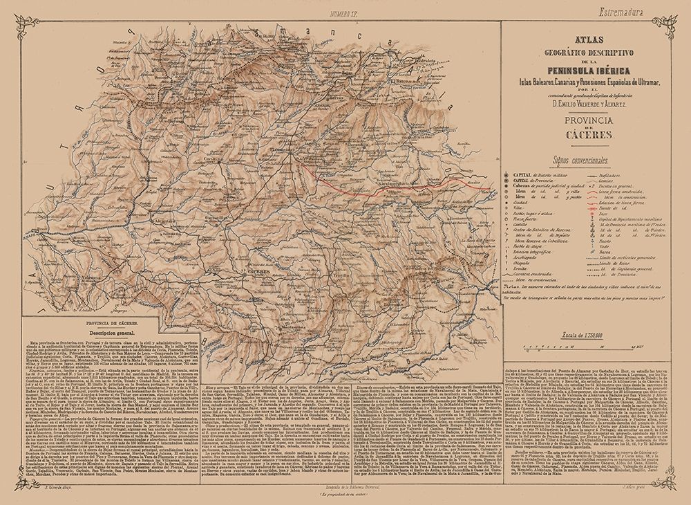 Caceres Province Spain - Valverde 1880 art print by Valverde for $57.95 CAD