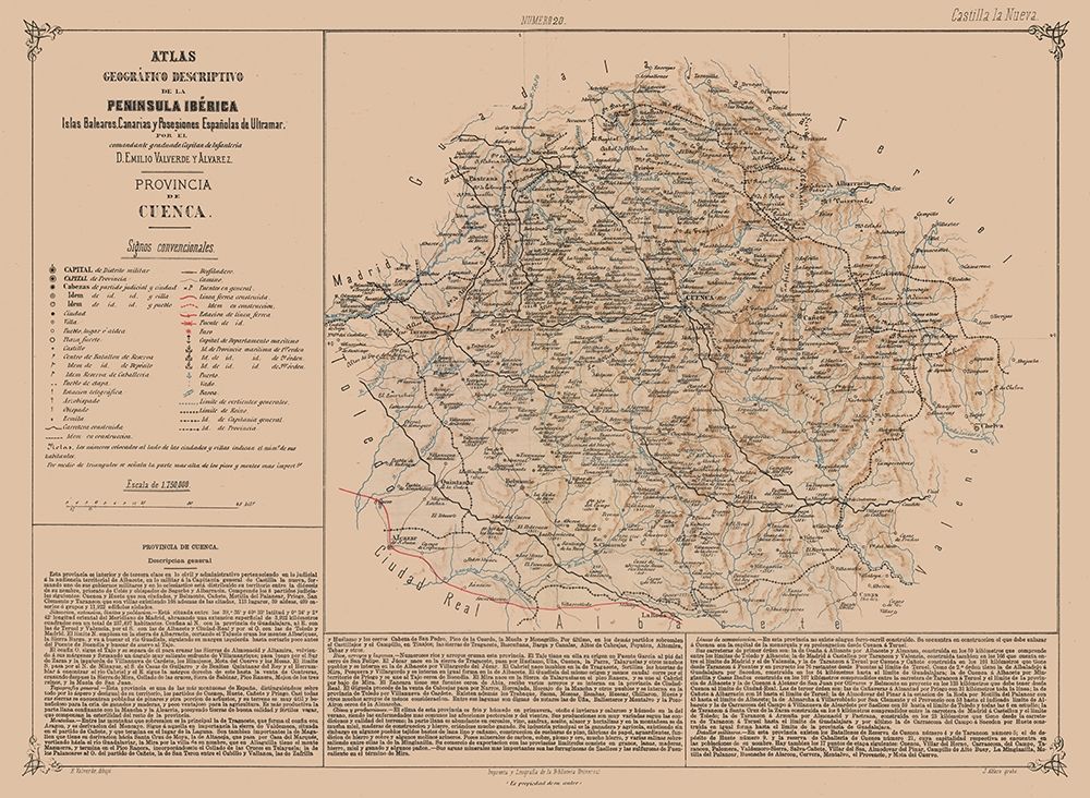 Cuenca Province Spain - Valverde 1880 art print by Valverde for $57.95 CAD