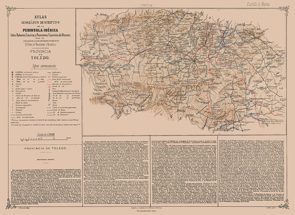 Toledo Province Spain - Valverde 1880 art print by Valverde for $57.95 CAD