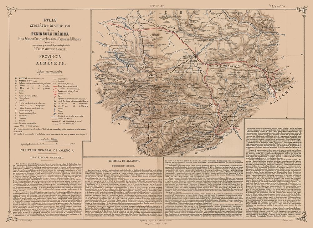 Albacete Province Spain - Valverde 1880 art print by Valverde for $57.95 CAD