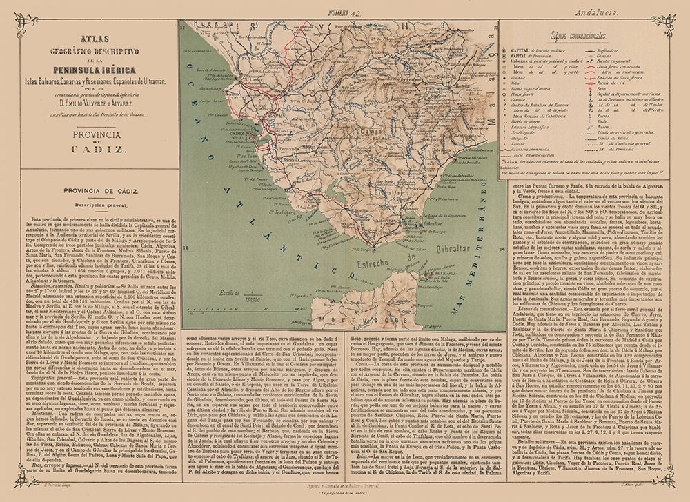 Cadiz Province Spain - Valverde 1880 art print by Valverde for $57.95 CAD