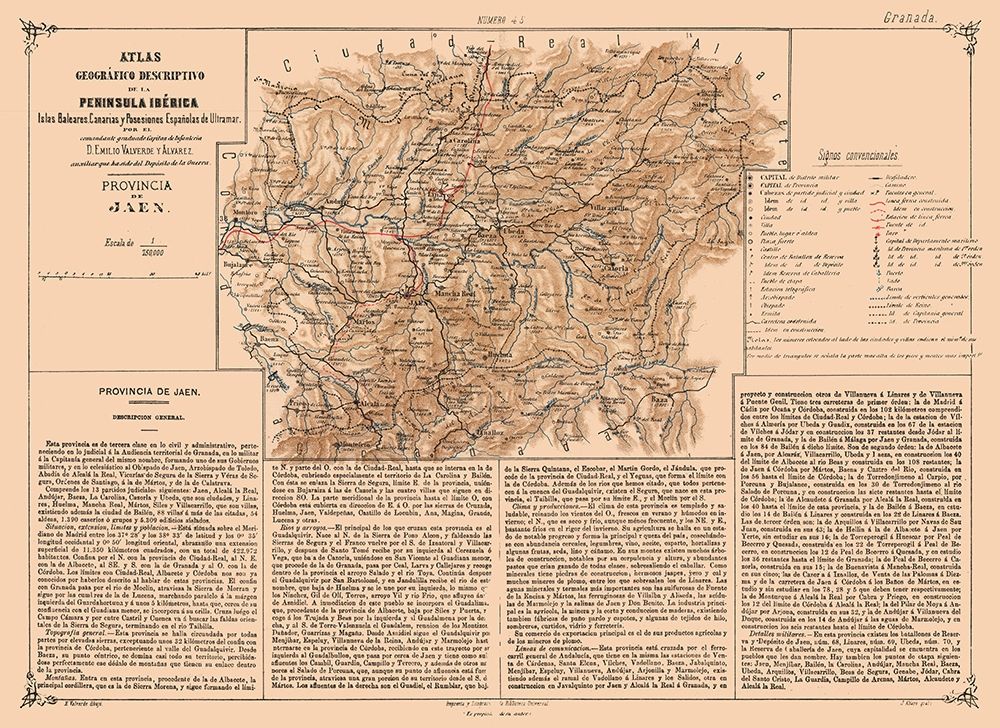 Jaen Province Spain - Valverde 1880 art print by Valverde for $57.95 CAD