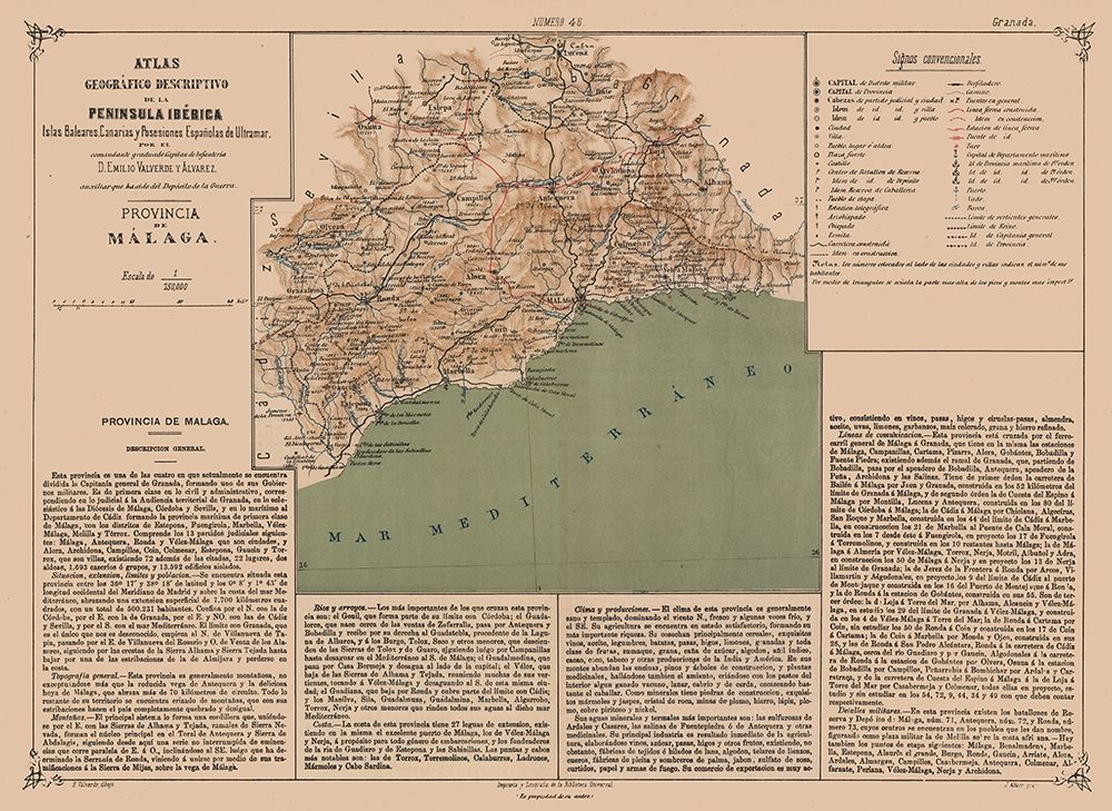 Malaga Province Spain - Valverde 1880 art print by Valverde for $57.95 CAD