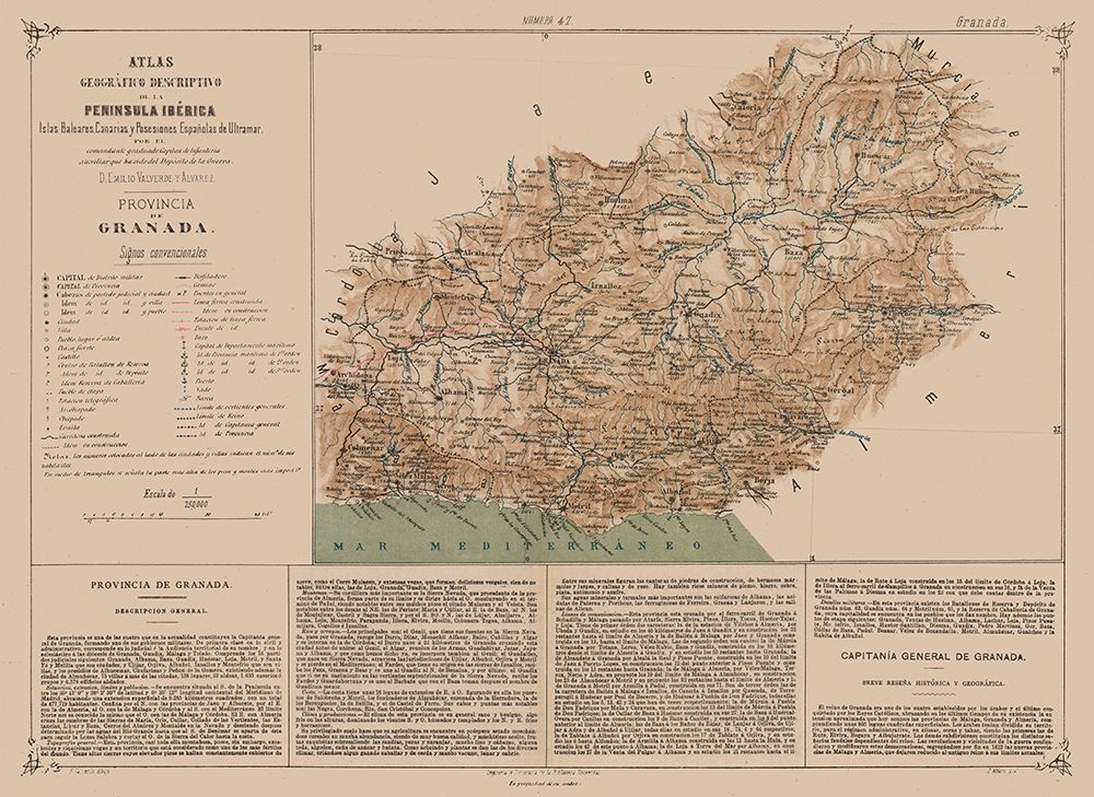 Granada Province Spain - Valverde 1880 art print by Valverde for $57.95 CAD