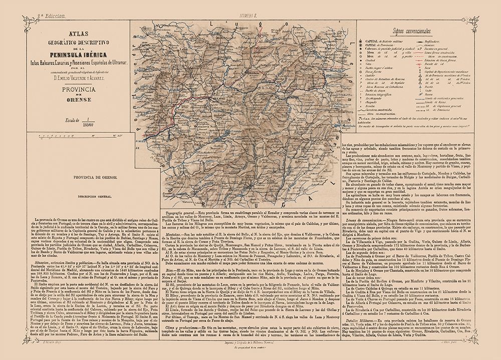Ourense Province Spain - Valverde 1880 art print by Valverde for $57.95 CAD