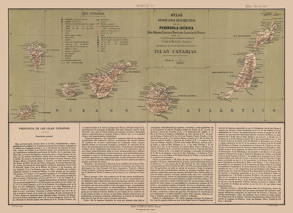Canary Islands Spain - Valverde 1880 art print by Valverde for $57.95 CAD