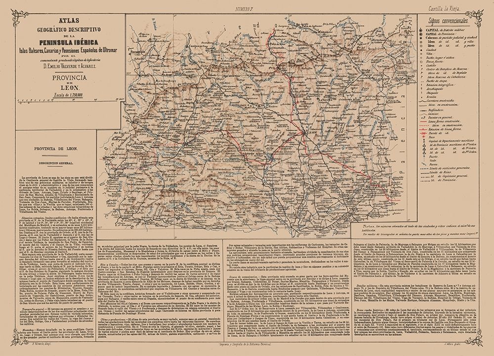 Leon Province Spain - Valverde 1880 art print by Valverde for $57.95 CAD