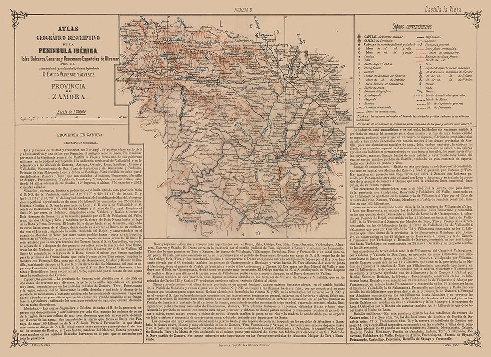 Zamora Province Spain - Valverde 1880 art print by Valverde for $57.95 CAD