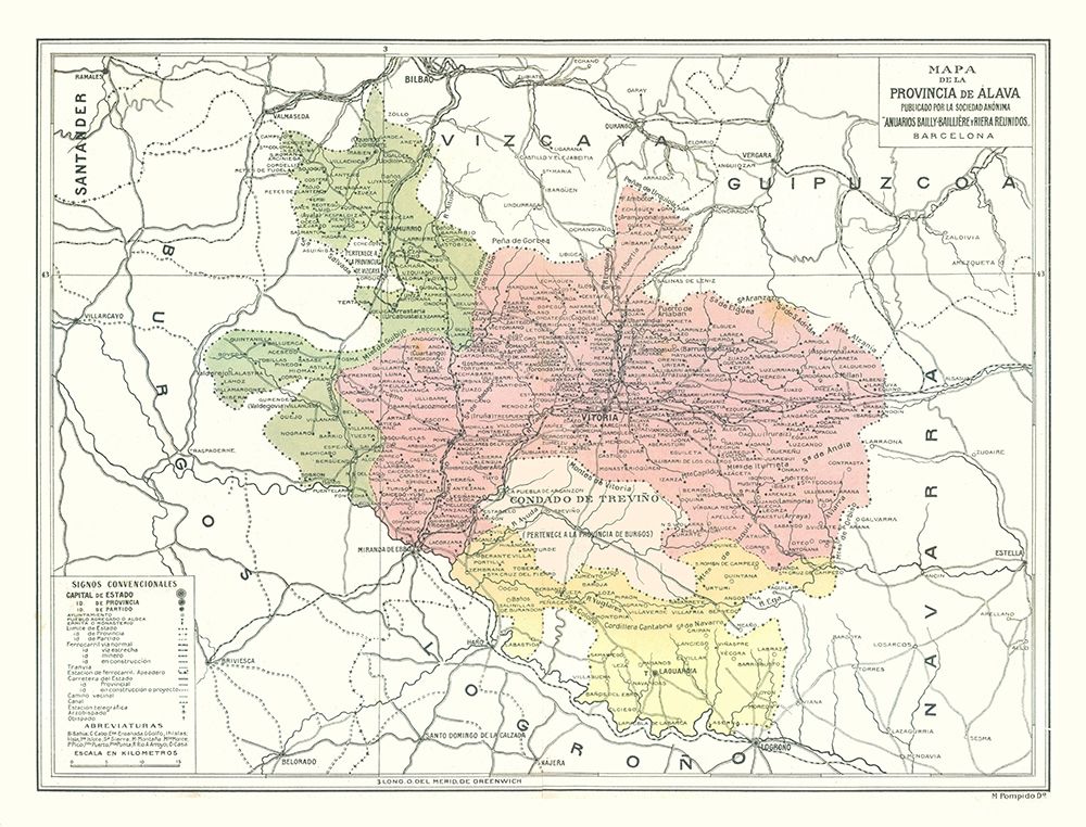 Alava Province Spain - Pompido 1913 art print by Pompido for $57.95 CAD