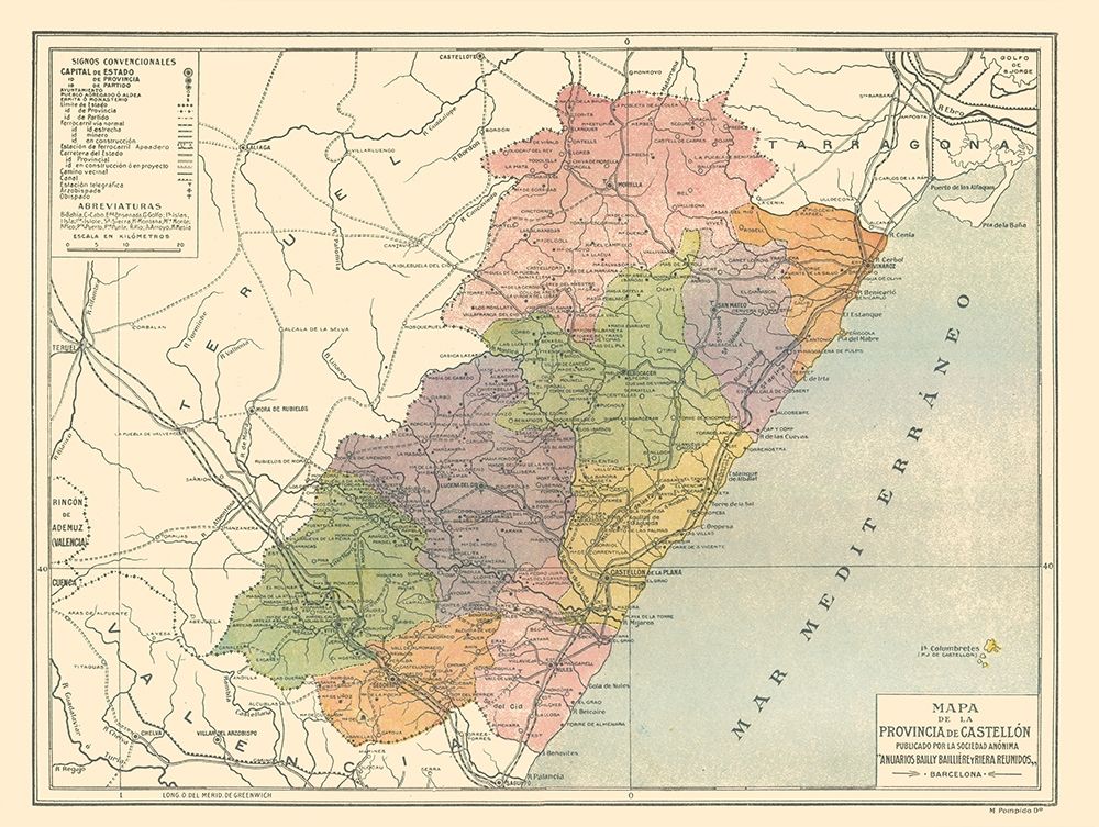 Castellon de la Plana Province Spain - Pompido art print by Pompido for $57.95 CAD