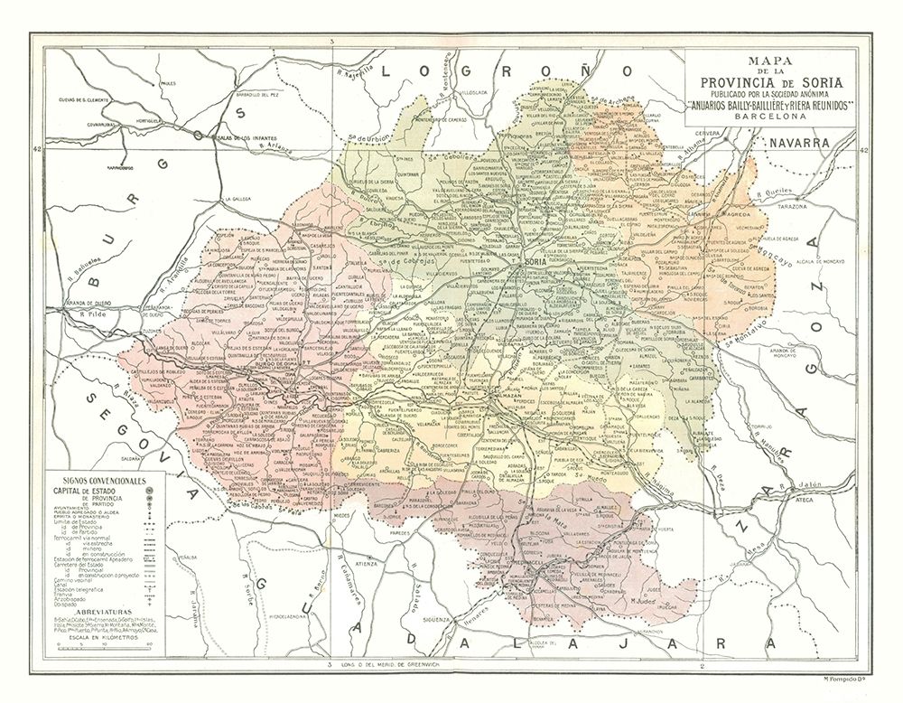 Soria Province Spain - Pompido 1913 art print by Pompido for $57.95 CAD