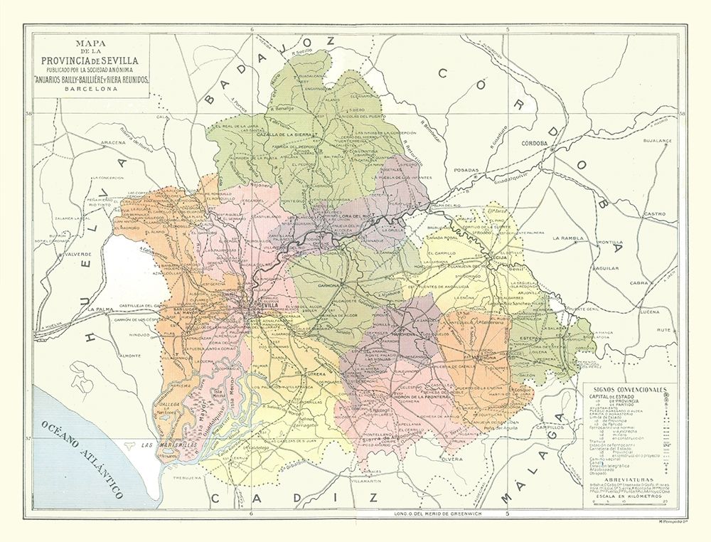 Seville Province Spain - Pompido 1913 art print by Pompido for $57.95 CAD