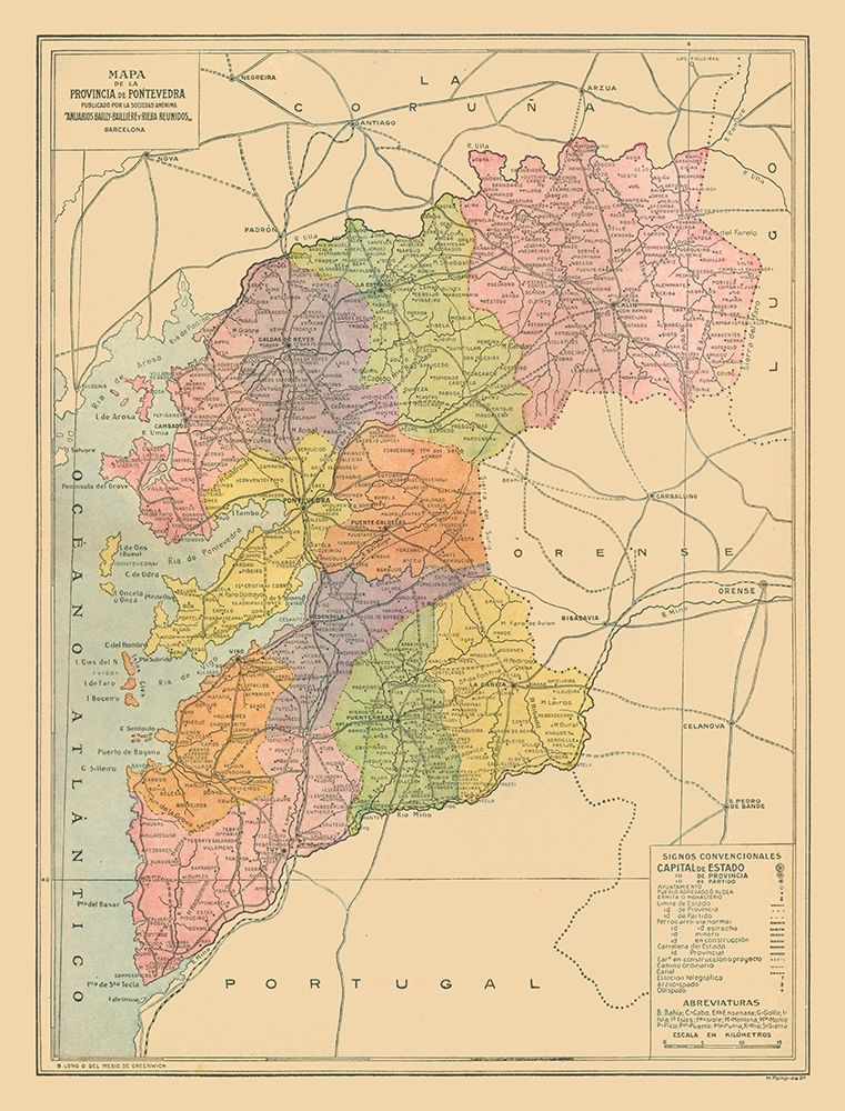 Pontevedra Province Spain - Pompido 1913 art print by Pompido for $57.95 CAD