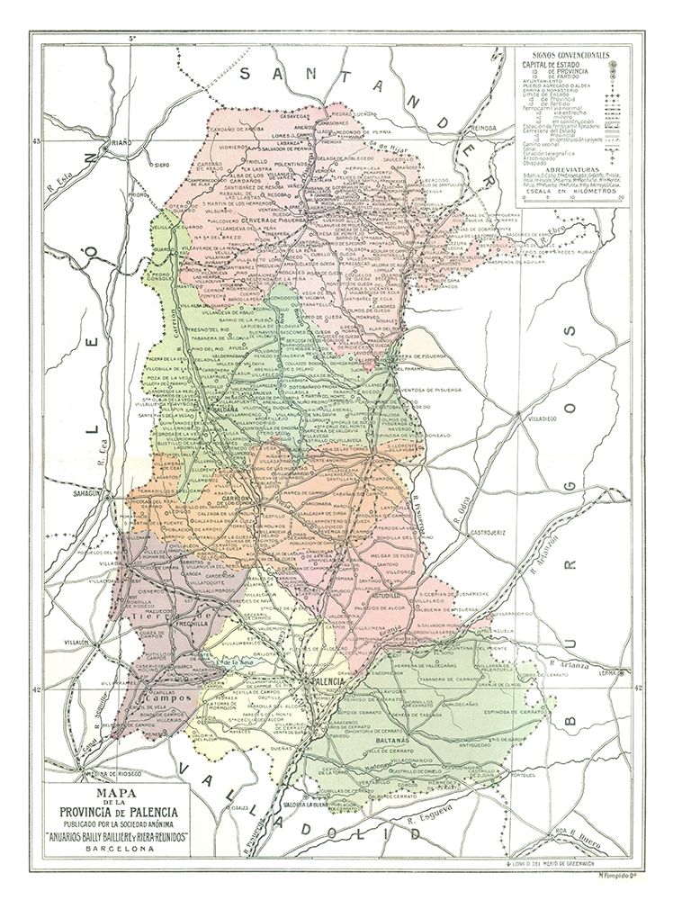 Palencia Province Spain - Pompido 1913 art print by Pompido for $57.95 CAD