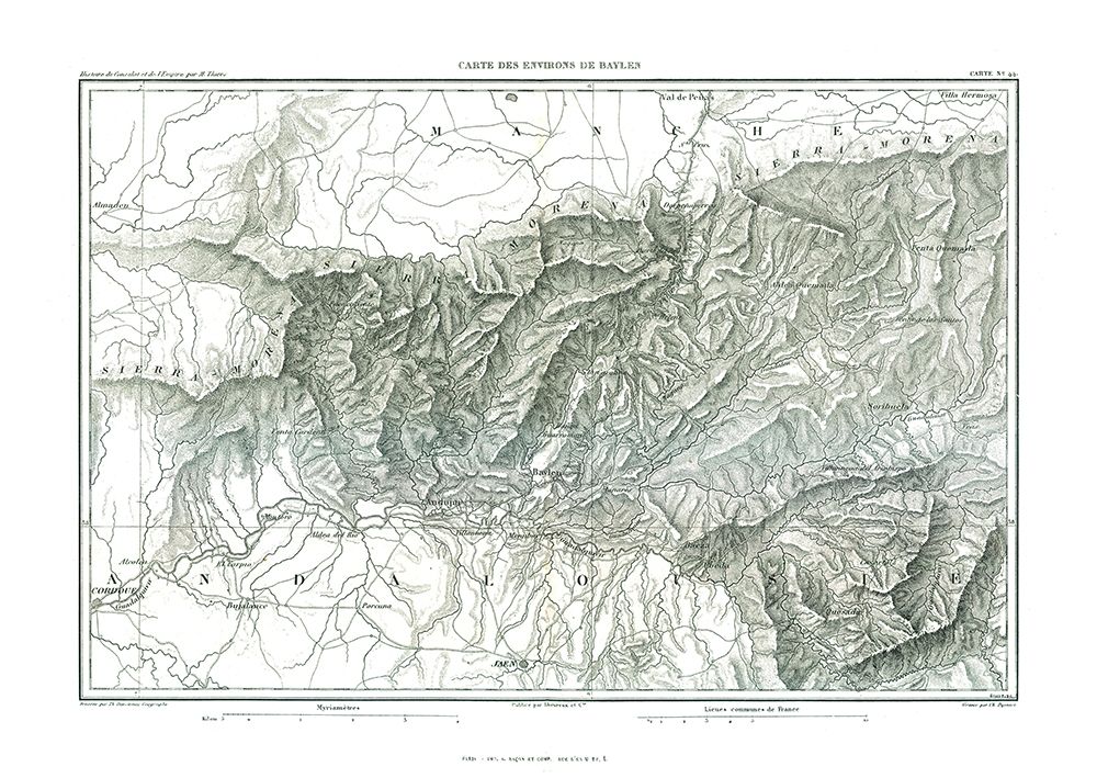 Bailen Spain - Thiers 1866 art print by Thiers for $57.95 CAD