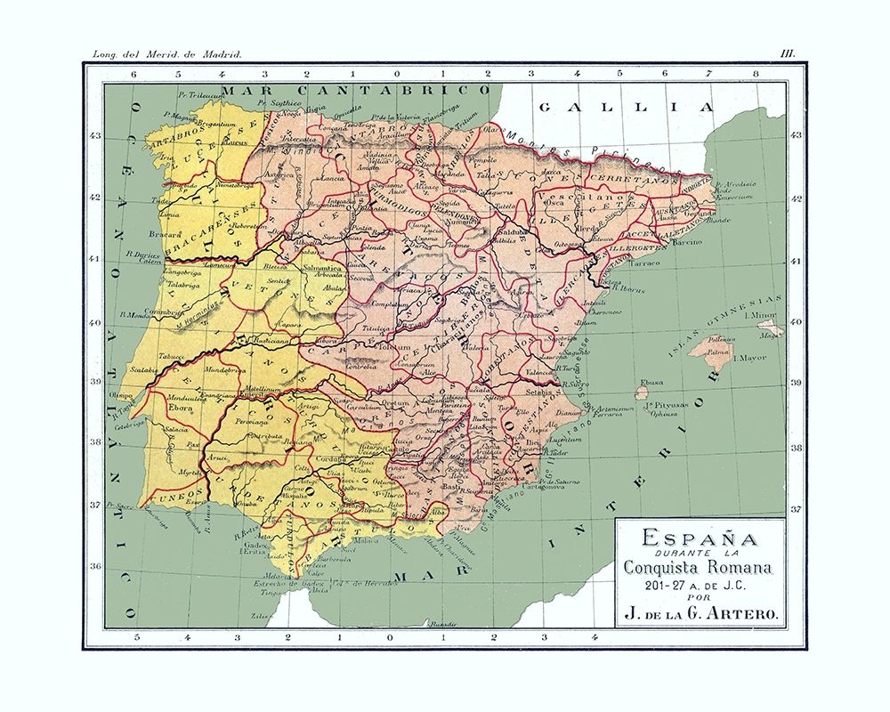 Roman Conquest Spain 201 BC to 27 BC  - Artero art print by Artero for $57.95 CAD