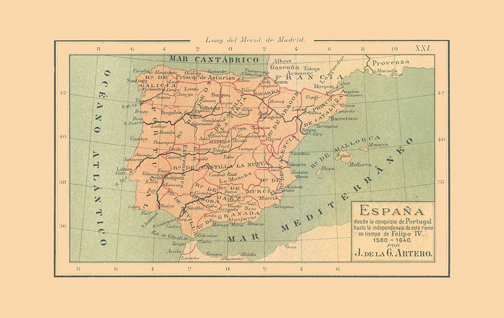 Spain 1580 AD to 1640 AD - Artero 1879 art print by Artero for $57.95 CAD